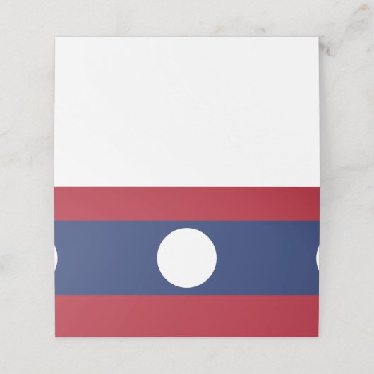 Laos-Flagge Platzkarte (Außenseite Aufgefaltet)