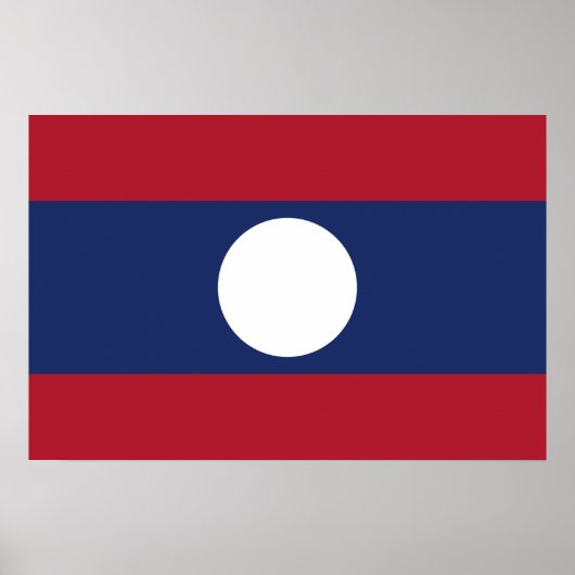 Laos-Flagge Poster (Vorne)