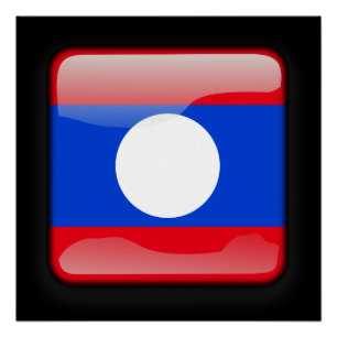 Laos-Flagge Poster