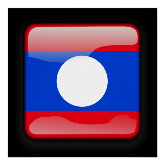 Laos-Flagge Poster (Vorderseite)