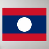 Laos-Flagge Poster (Vorne)