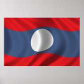 Laos-Flagge Poster (Vorne)