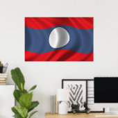 Laos-Flagge Poster (Heimbüro)