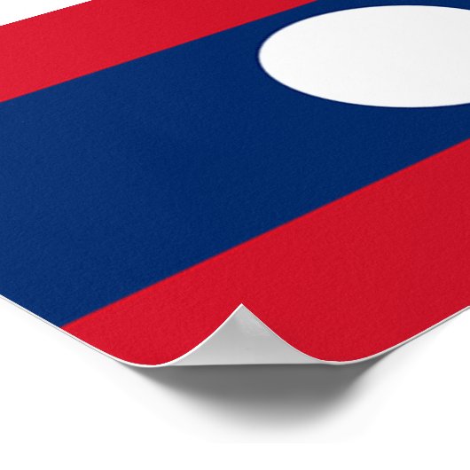 Laos-Flagge Poster (Ecke)