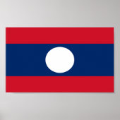 Laos-Flagge Poster (Vorne)