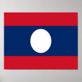 Laos - Flagge - Poster (Vorne)