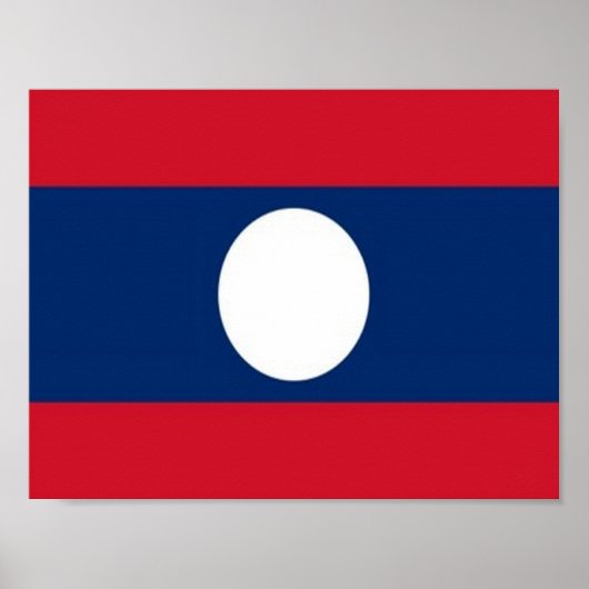 Laos - Flagge - Poster (Vorne)