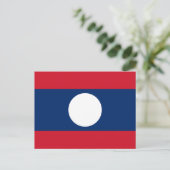 Laos-Flagge Postkarte (Stehend Vorderseite)