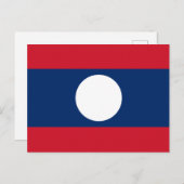 Laos-Flagge Postkarte (Vorne/Hinten)