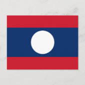 Laos-Flagge Postkarte (Vorderseite)