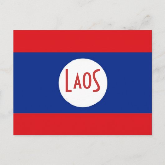 Laos-Flagge Postkarte (Vorderseite)