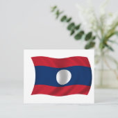 Laos-Flagge Postkarte (Stehend Vorderseite)