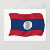 Laos-Flagge Postkarte (Vorderseite)