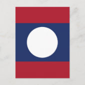 Laos-Flagge Postkarte (Vorderseite)