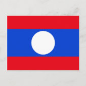 Laos-Flagge Postkarte (Vorderseite)