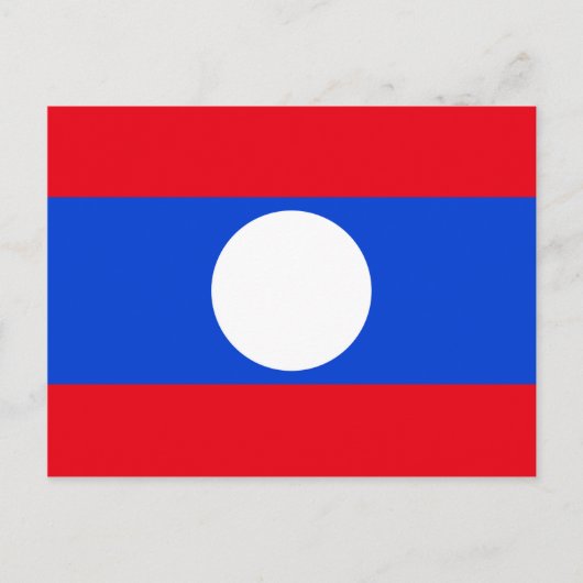 Laos-Flagge Postkarte (Vorderseite)