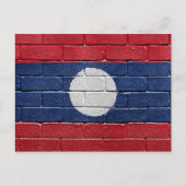 Laos-Flagge Postkarte (Vorderseite)