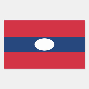 Laos-Flagge Rechteckiger Aufkleber