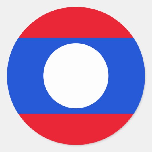 Laos-Flagge Runder Aufkleber (Vorderseite)