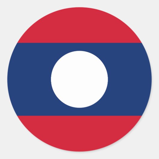 Laos-Flagge Runder Aufkleber (Vorderseite)