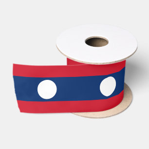 Laos-Flagge Satinband