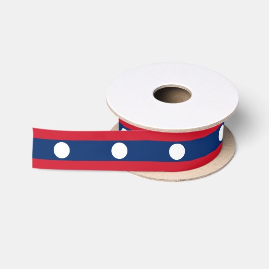 Laos-Flagge Satinband (Spule)