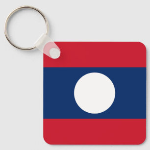 Laos-Flagge Schlüsselanhänger