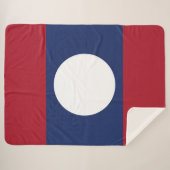 Laos-Flagge Sherpadecke (Vorderseite (Horizontal))