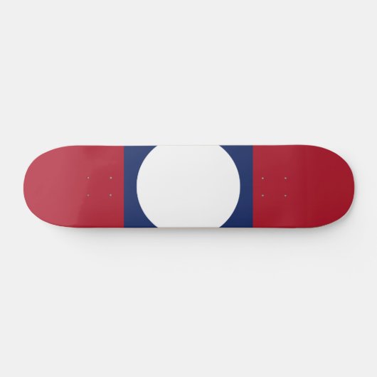 Laos-Flagge Skateboard (Horizontal)