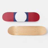 Laos-Flagge Skateboard (Horizontal)