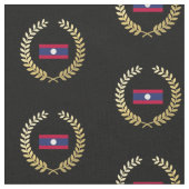Laos-Flagge Stoff (Nahaufnahme)