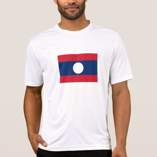 Laos-Flagge T-Shirt (Vorderseite)