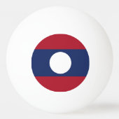 Laos-Flagge Tischtennisball (Rückseite)