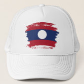 Laos-Flagge Truckerkappe (Vorderseite)