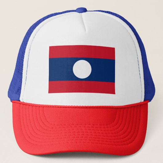 Laos-Flagge Truckerkappe (Vorderseite)