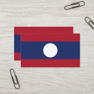 Laos-Flagge Visitenkarte