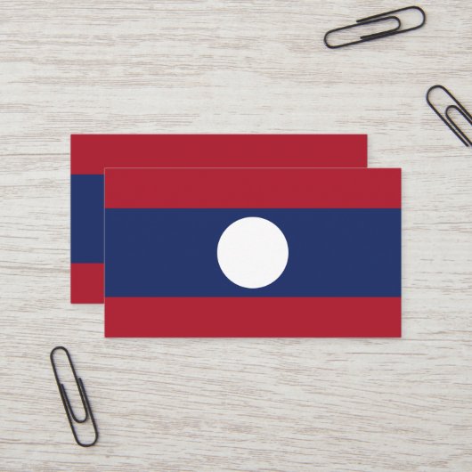 Laos-Flagge Visitenkarte (Vorderseite/Rückseite Beispiel)