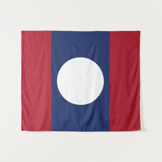 Laos-Flagge Wandteppich (Vorderseite (Horizontal))
