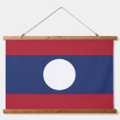 Laos-Flagge Wandteppich Mit Holzrahmen (Vorderseite 3)