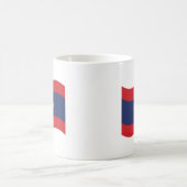 Laos-Flagge weht Kaffeetasse (Mittel)