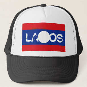 Laos-Flaggenandenkenhut Truckerkappe