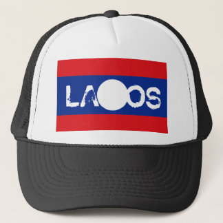 Laos-Flaggenandenkenhut Truckerkappe