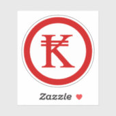 Laos Kip Lao / Laotian Money Sign Aufkleber (Blatt)