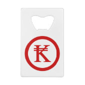 Laos Kip Lao / Laotian Money Sign Geldbeutel Flaschenöffner (Rückseite)