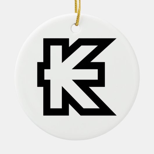 Laos Kip Lao / Laotian Money Sign Keramikornament (Vorne)