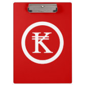 Laos Kip Lao / Laotian Money Sign Klemmbrett (Vorderseite)