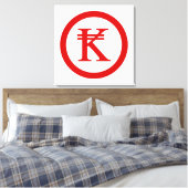 Laos Kip Lao / Laotian Money Sign Leinwanddruck (Insitu (Schlafzimmer))