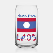 Laos Laotian Flag Blue Personalization Dosenglas (Vorderseite)