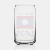 Laos Laotian Flag Blue Personalization Dosenglas (Rückseite)
