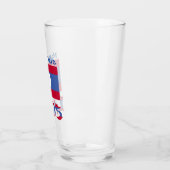 Laos Laotian Flag Blue Personalization Drinks Glas (Links)